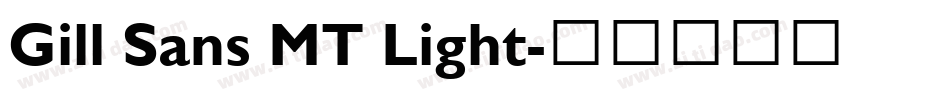 Gill Sans MT Light字体转换